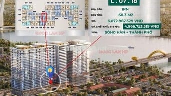 4,9 TỶ - CĂN 1PN – THE LEGEND CẦU RỒNG – HỖ TRỢ VAY 70% ÂN HẠN GỐC LÃI