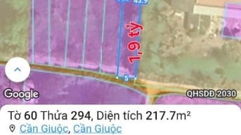 Bán 6 lô đất thổ, hẻm XH, cách QL50, 70m, thị trấn Cần Giuộc, LA