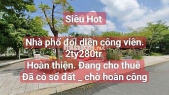 NHÀ PHỐ VIEW CÔNG VIÊN GIÁ TỐT CHỐT NHANH