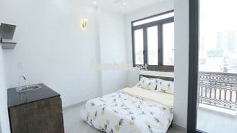 CĂN HỘ FULL NỘI THẤT CÓ BAN CÔNG 25m2 CÁCH ĐH VĂN HIẾN CHỈ 5P Đi XE