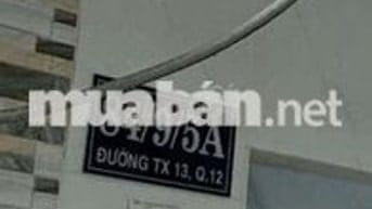 Bán nhà vị trí đẹp Quận 12!!!!