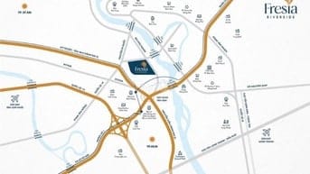 Tháp R3 Fresia Riverside căn 2PN+1WC 51,5m2 giá 1,8-2 tỷ/căn View sông