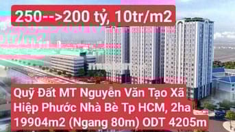 Quỹ Đất Mặt Tiền Nguyễn Văn Tạo Xã Hiệp Phước, Nhà Bè Tp HCM