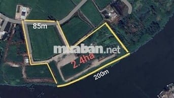 Lô đất view Sông Vàm Cỏ ngang 200m + mặt tiền nhựa 85m