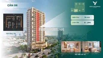 Mua ngay căn hộ 2PN Vista Residence,trung tâm Hải Châu,giá siêu ưu đãi