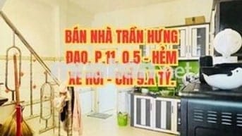 🔥 BÁN NHÀ TRẦN HƯNG ĐẠO, P.11, Q.5 - HẺM XE HƠI - CHỈ 9.X TỶ.