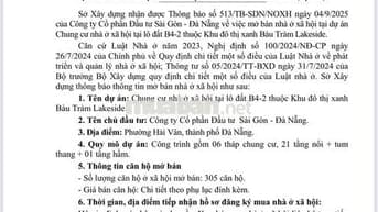 Mở Bán Đợt Cuối NOXH Bàu Tràm, Liên Chiểu, Đà Nẵng