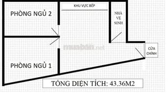 Cần bán CC Lầu 2 SHR 43,36M2-2PN 19 Gò Công P13 Q5(P.Chợ Lớn)-1tỷ450tr