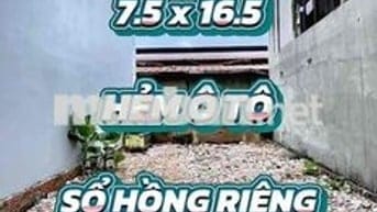 BÁN ĐẤT HẺM 5M NGANG 7.5M, GẦN KHU CHẾ XUẤT, QUẬN 7, 122M2, 75 Tr/M2