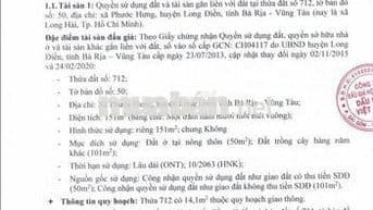 BĐS xã Phước Hưng, huyện Long Điền, tỉnh BR-VT (xã Long Hải, TP.HCM)