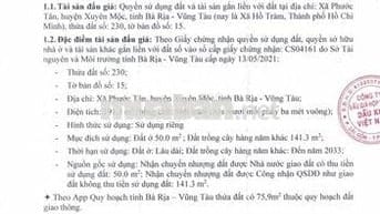BĐS Xã Phước Tân, huyện Xuyên Mộc, BR-VT (nay là Xã Hồ Tràm, TP.HCM)
