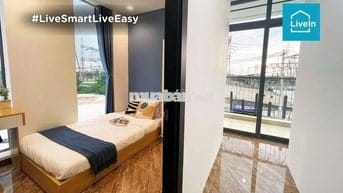 Share phòng riêng căn hộ mini, bếp chung cửa sổ trời Giờ tự do vân tay