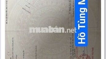 Bán Đất Mặt Tiền Hồ Tùng Mậu...