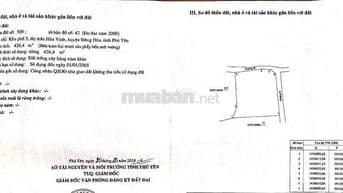 Chính chủ sổ hồng riêng công chứng ngay 426m 2 mặt tiền