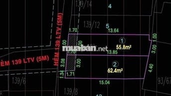 2 Lô Đất 137/10 Lương Thế Vinh
