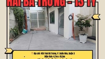 Bán Nhà HxH Hai Bà Trưng, P. Xuân Hòa, Quận 3, DT: 4,7x 15,5m= 70m 13T