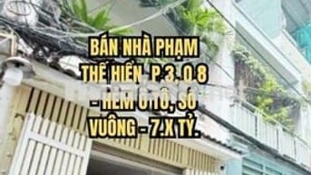 🏠 BÁN NHÀ PHẠM THẾ HIỂN, P.3, Q.8 - HẺM Ô TÔ, SỔ VUÔNG - 7.X TỶ.