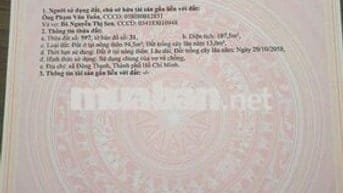 ĐẤT MẶT TIỀN KINH DOANH ĐÔNG THẠNH 1_5, DT:110m2,SHR, CHỈ 4.28 TỶ