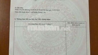 CHÍNH CHỦ BÁN ĐẤT SỔ HỒNG RIÊNG, 443m², GIÁ 550 TR – XÃ NGHĨA TRUNG