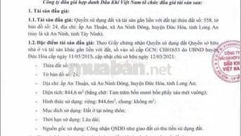 BĐS ấp An Thuận, An Ninh Đông, Đức Hòa, Long An (xã An Ninh, Tây Ninh)