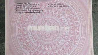 Đất Suối Hiệp gần QL1A dt 100m full thổ cư giá chỉ 690tr, sổ hồng