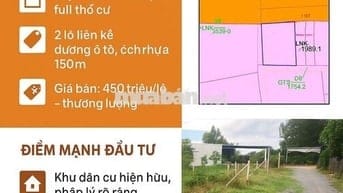 ĐẤT THỔ CƯ .5X 31 ,ĐƯỜNG OTO 450 TRIỆU PT