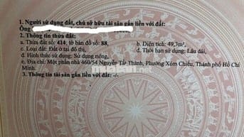 Bán nhà cấp 4, hẻm đường Nguyễn Tất Thành, Quận 4 cũ