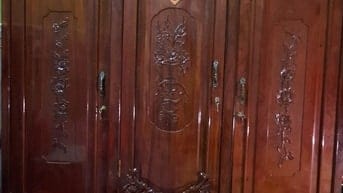 Tū gô gõ  1m73x 2m05x56cm nhà sư dụng