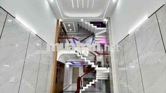 Nhà Đẹp 4 Tầng — Hẻm Xe Hơi Hương Lộ 2(4m x 14m) Hướng Tây