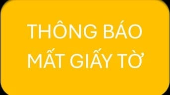 Thông báo mất giấy tờ, rơi phiếu kiểm tra chất lượng xuất xưởng 