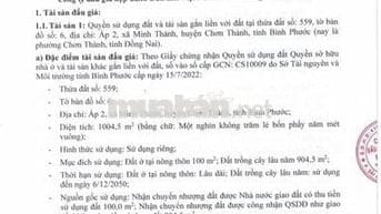 BĐS Ấp 2, Minh Thành, Chơn Thành, Bình Phước (Chơn Thành, Đồng Nai)