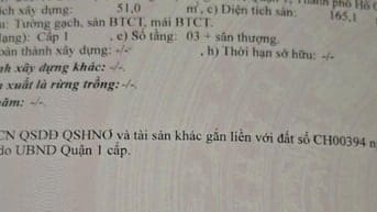 Nhà HXH Bùi Viện - DT : 51m ( 3,8* 14 ), DT sàn : 165m. Giá 16.8 TL 