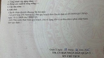 Bán nhà riêng hẻm 256 Pasteur, P8, Quận 3, giá 7.2 tỷ 