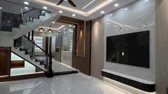 Nhà mặt tiền 16m hiện đại 5mx22m đi bộ ra chợ  đúc 1 lầu 4 p.n 4wc