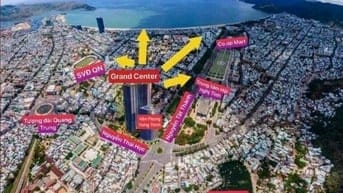 Căn hộ Cao cấp 4 mặt tiền trung tâm TP. Quy Nhơn, view biển, (1PN - 50