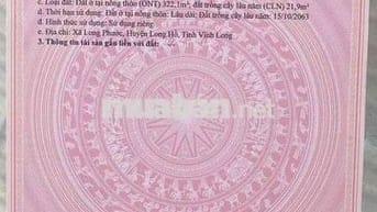 BÁN GẤP ĐẤT NỀN THỔ CƯ ĐỐI DIỆN KHU NHÀ Ở NAM VIỆT- LONG PHƯỚC, VL