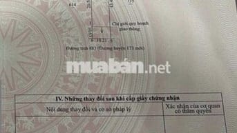 Bán rẻ đất full thổ cư mặt tiền 10m đường lớn (ĐH 173 cũ)
