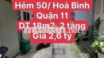 Bán nhà nhỏ Quận 11, Chủ ở lâu đời bán về quê
