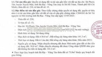 BĐS Xã Phước Tân, huyện Xuyên Mộc, tỉnh BR-VT (Xã Hồ Tràm, TP.HCM)
