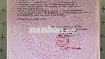 Chính chủ bán lô đất dt:664,5m2 Hưng Định Thuân An.Thương lượng nhẹ