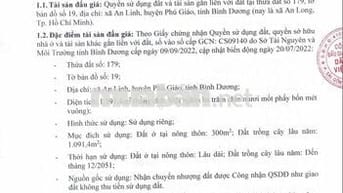BĐS xã An Linh, huyện Phú Giáo, tỉnh Bình Dương (xã An Long, Tp.HCM)