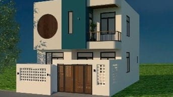 Căn nhà đang xây dựng 2 tầng kiên cố tại Làng Đại Học Hoà Quý