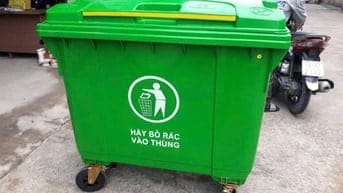 Thùng rác nhựa HDPE 660 lít tiêu chuẩn Châu Âu EN 840