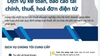 Dịch vụ kế toán, báo cáo tài chính, thuế, hoá đơn điện tử