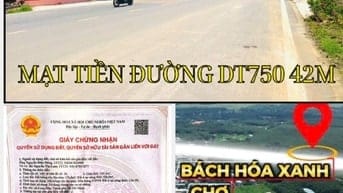 Hot Hot, Cần bán gấp lô đất Mặt tiền đường DT750, Long Hòa 