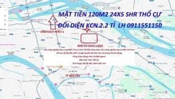2 Mặt tiền kinh doanh 120m2 đối diện kcn Giao Long BẾn tre