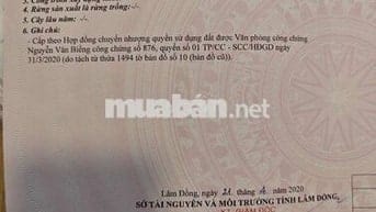 Đất Thổ Cư, TP Bảo Lộc (Lộc Tân cũ) 143m2, Sổ hồng