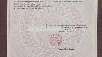 Chính chủ bán đất mặt tiền đường DT750 , xã trừ văn thố, TP. HCM