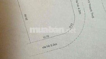 Bán Lô góc 2 MT đường 15m và 7m5, xuân quỳnh và duong tử giang, khu na