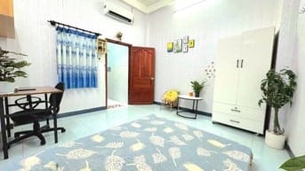 Căn hộ Mini tầng trệt, Full nội thất, tách bếp, tự do, ko chung chủ